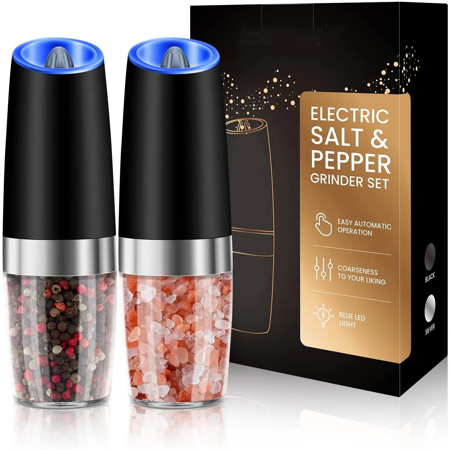 SHW™ Gravity Electric Salt and Pepper Grinder